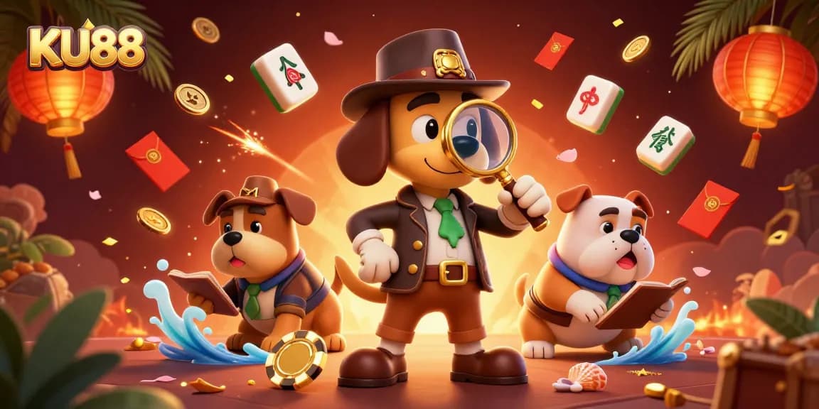 Experience thrilling gameplay at KU88, featuring colorful casino elements in a lively 3D scene.