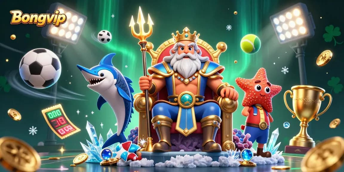 Bongvip enhances your gameplay with a vibrant scene showcasing winning sports bets and festive elements.