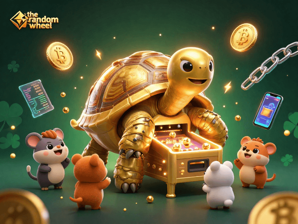 Spin the-random-wheel for exciting rewards with animated characters and vibrant 3D visuals.