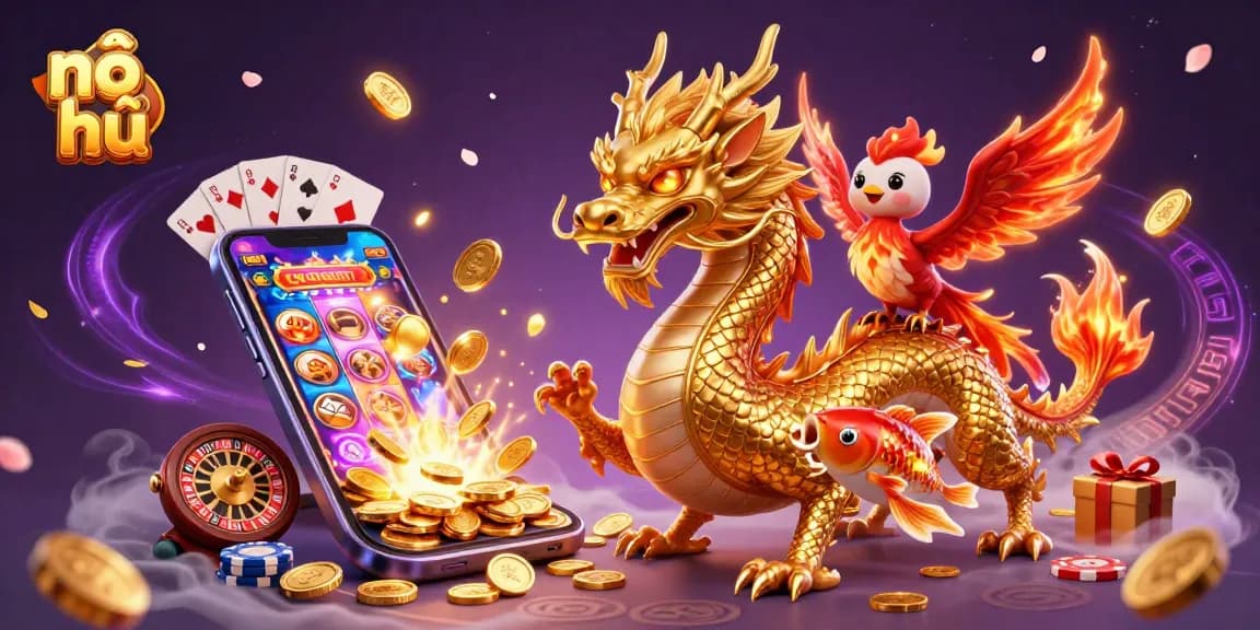 Spin and win with nổ hũ in this captivating 3D casino scene featuring dynamic game elements.