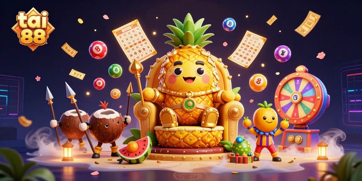 Experience the excitement of tai go 88 with vibrant lottery balls, golden prizes, and immersive casino elements.