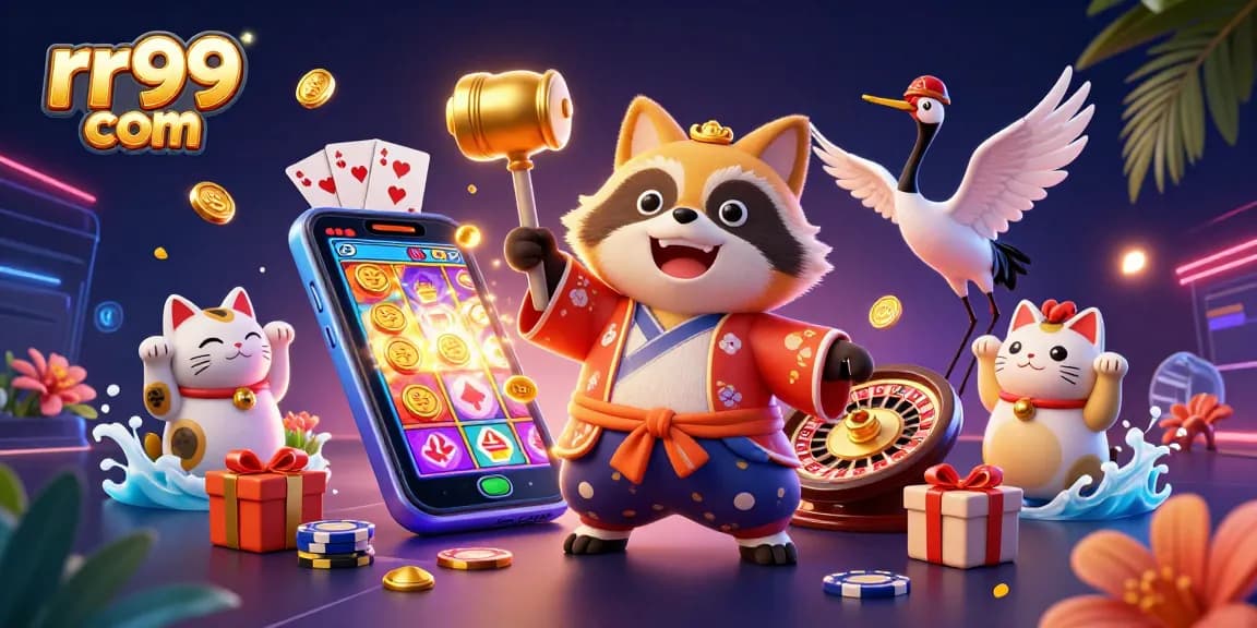 Spin reels with the cheerful tanuki at rr99 com, bringing fortune and luck to players.