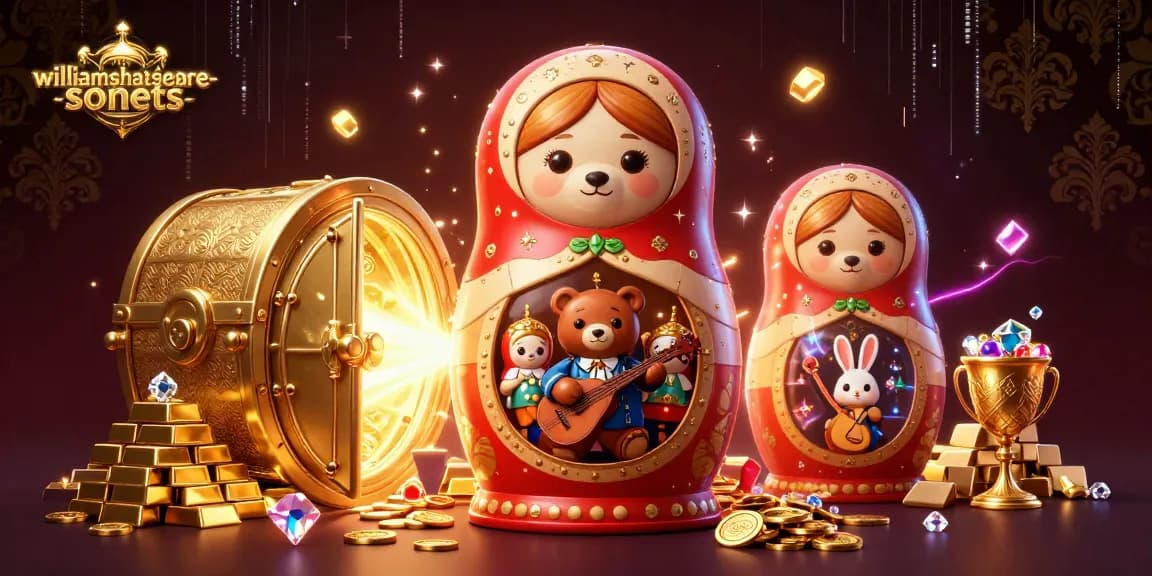 Experience excitement with williamshakespeare-sonnets through stunning 3D casino-themed digital art featuring dynamic gaming elements.