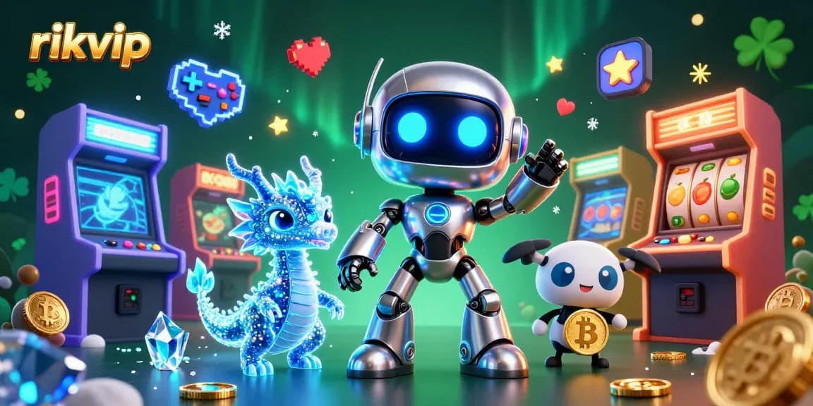 Experience thrilling gameplay at rikvip with a vibrant 3D casino illustration showcasing dynamic game elements.