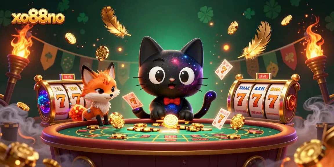 Experience the cosmic fun of xo88no with captivating golden chips and vibrant gaming elements.
