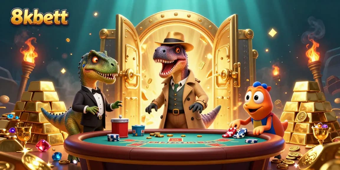 Experience thrilling action unfolds at 8xbett’s dynamic blackjack table with characters and treasures.