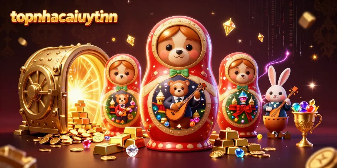 Experience thrilling gameplay in topnhacaiuytinn's vibrant casino world full of exuberant characters and treasures.