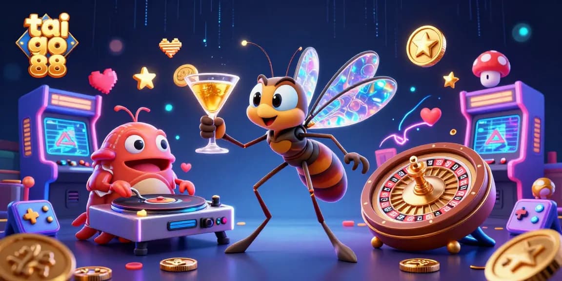 Win big at tai go 88 with a lively illustration showcasing casino and gaming excitement.