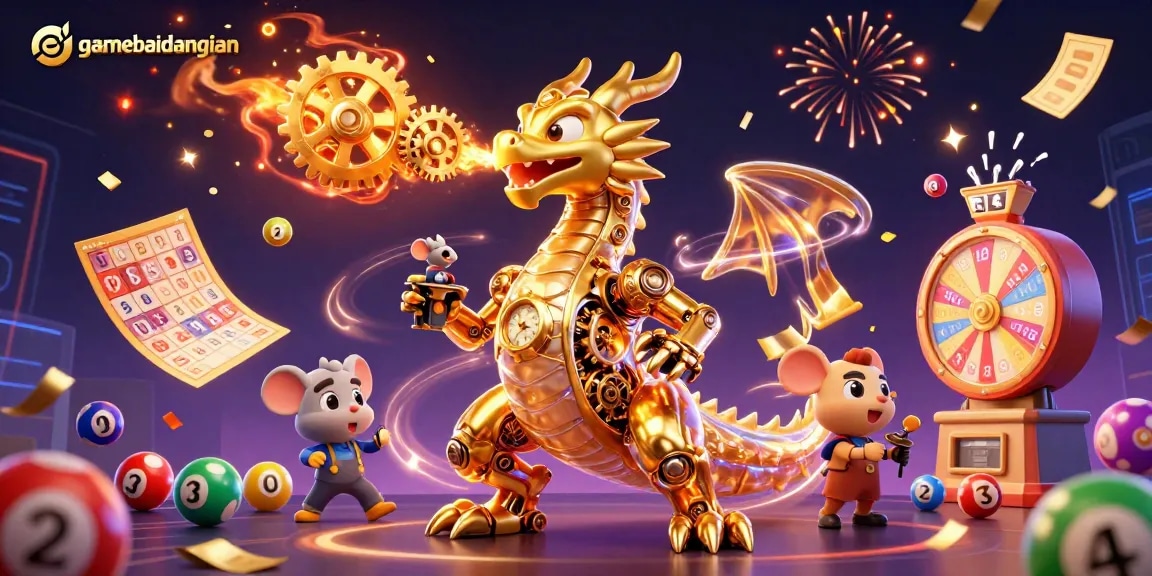 Experience thrilling gameplay at gamebaidangian with dynamic lottery elements and a festive atmosphere.