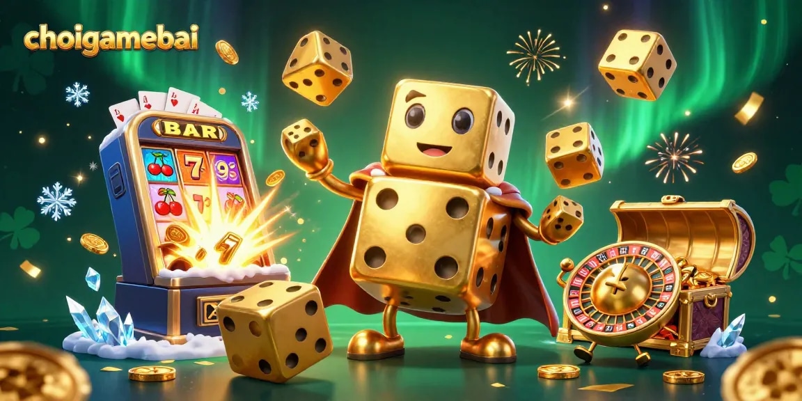 Join choigamebai's golden dice golem and friends as they showcase exciting casino action!