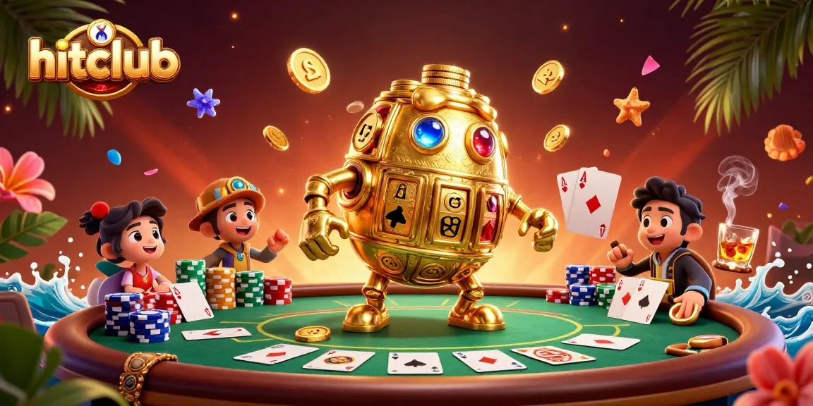 Join the excitement at HitClub, where golden golem and poker elements bring thrilling gameplay to life.