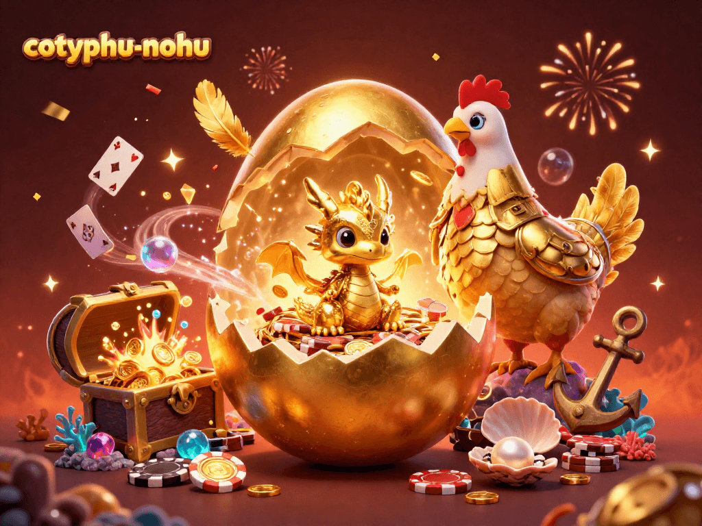 Engage in thrilling gameplay at cotyphu-nohu with a gold dragon on poker chips, celebrating wins.
