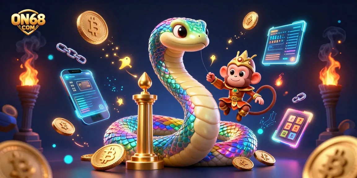 Experience winning strategies at ON68 COM with vibrant casino-themed 3D illustration showcasing colorful elements.