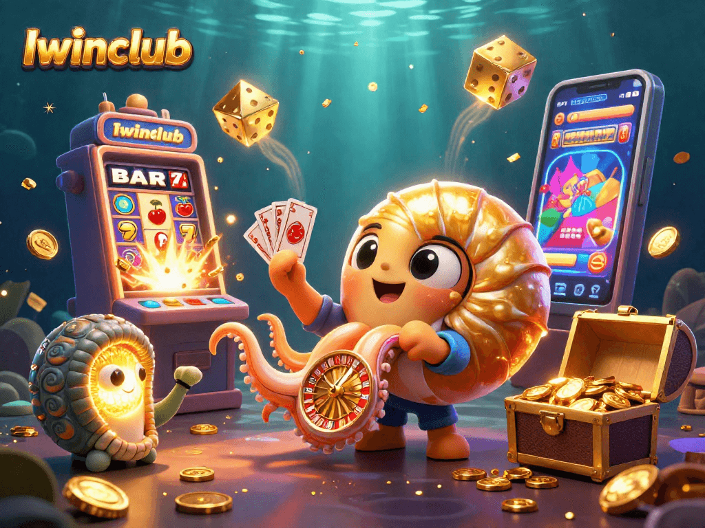 Iwinclub immerses players in thrilling action with intense casino gaming in a vibrant 3D scene.