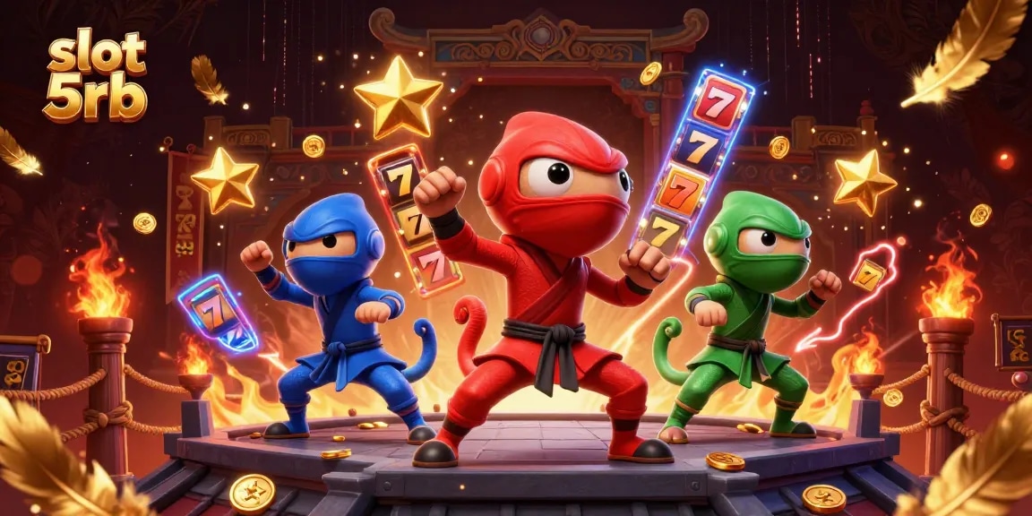 Experience thrilling gameplay with slot 5rb in a vibrant Eastern-themed casino scene.