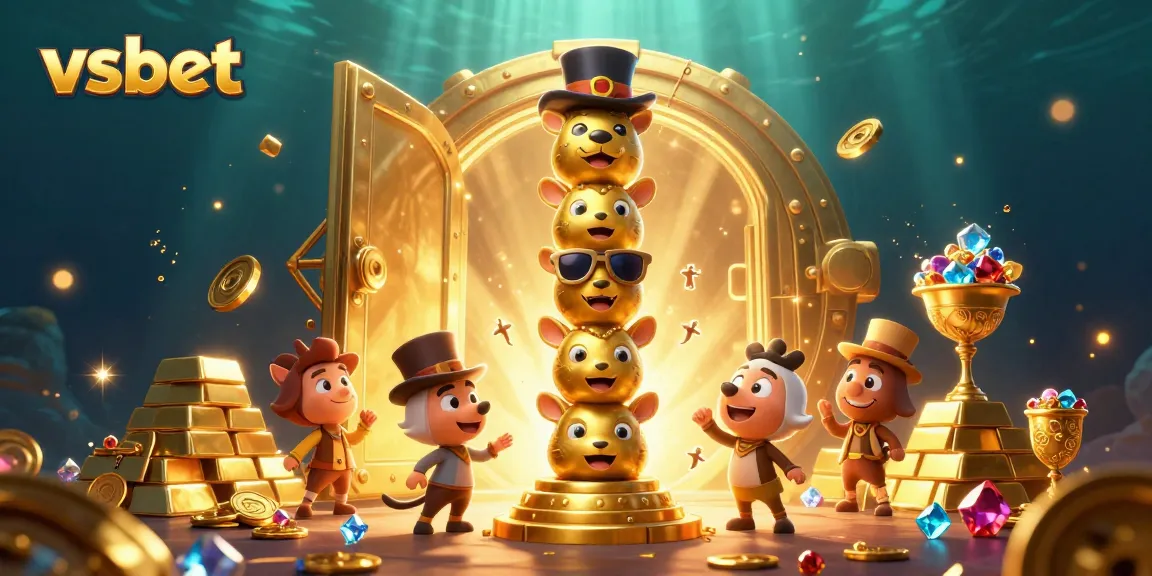 Experience thrilling action with vsbet in a vibrant casino scene featuring a golden totem pole.