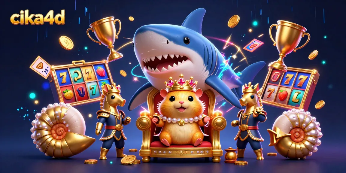 Experience thrilling action with cika4d's vibrant slots featuring a hamster king and dynamic gaming elements.
