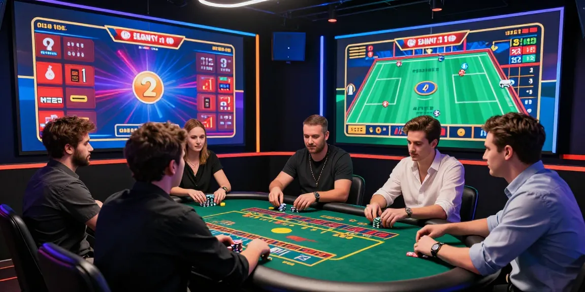 LUCK8 online gambling scene with players engaging in digital betting and live casino action, showcasing energetic atmosphere and vibrant gaming interface.