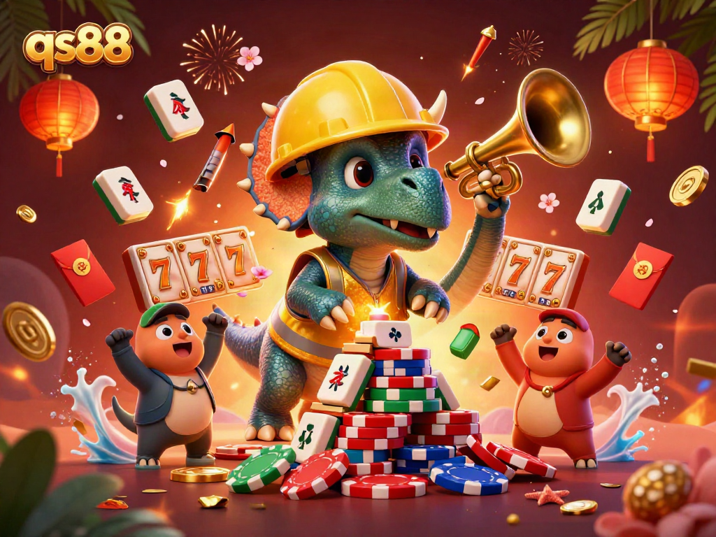qs88 engages players in a vibrant casino scene with lively characters and dynamic elements.