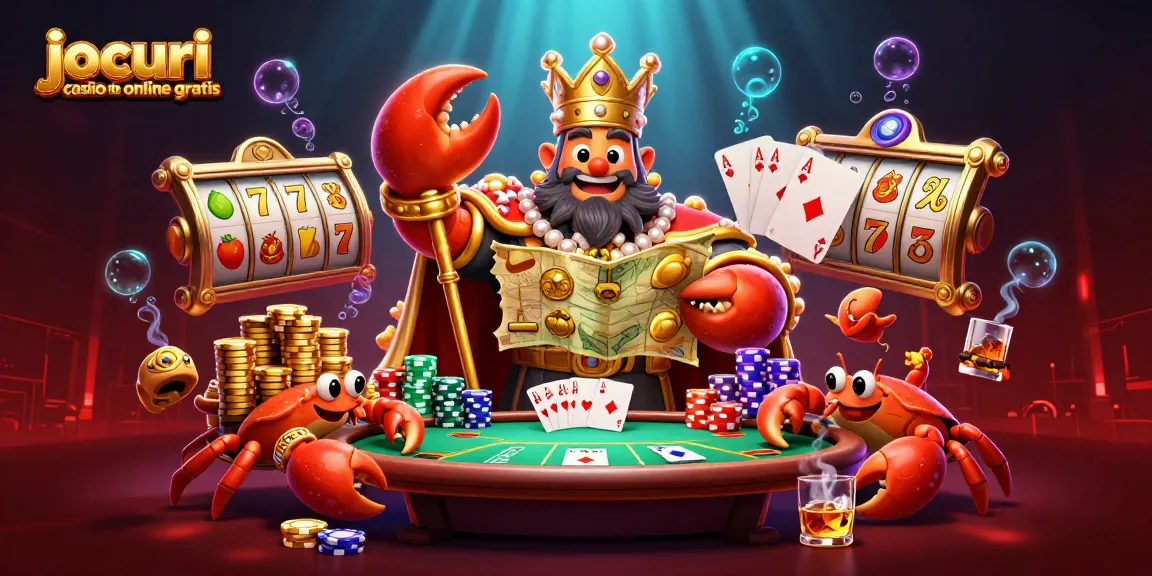 Joacă jocuri de casino online gratis cu un crab de aur regal și păcănele captivante pline de simboluri