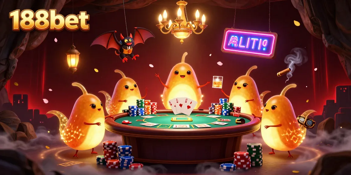 Experience thrilling gameplay at 188bet with our vibrant casino illustration spotlighting exciting card games.