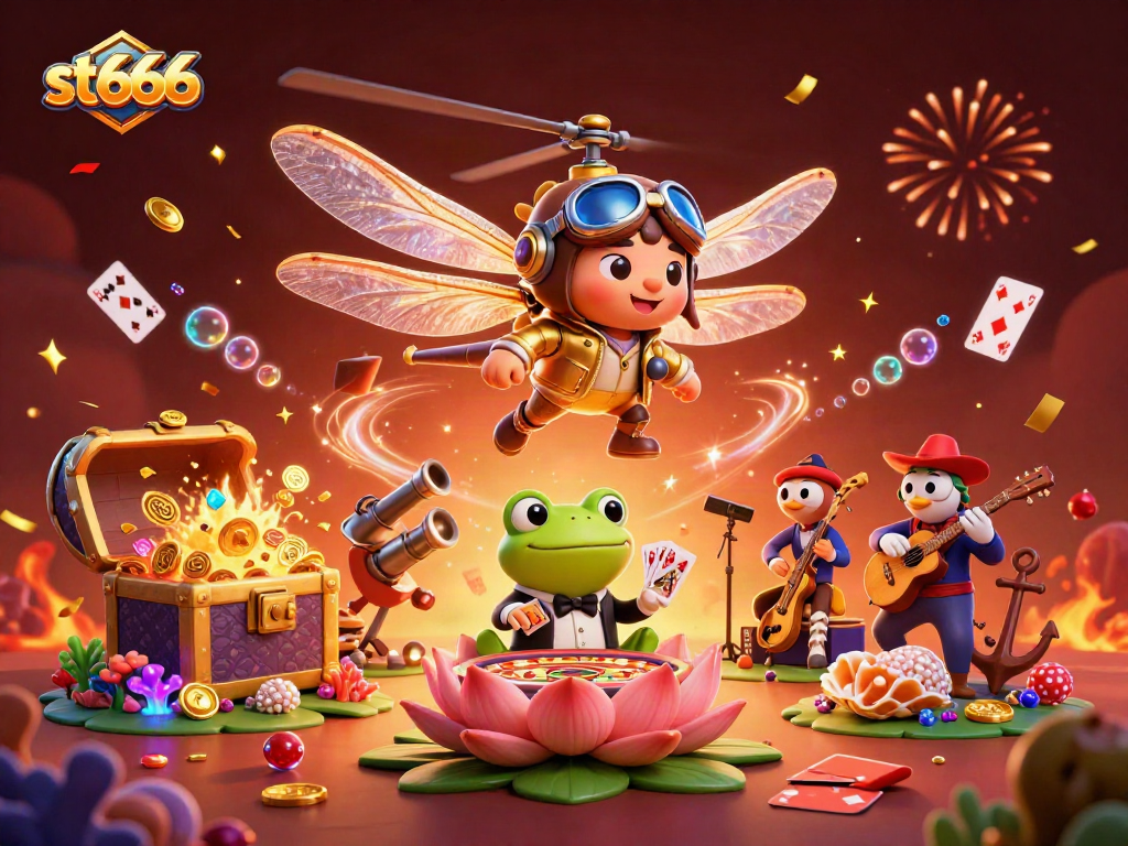 Engage in thrilling gameplay at st666 with vibrant casino atmosphere and lively characters.