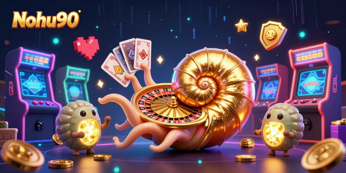 Nohu90 captivates players with vibrant 3D casino gaming featuring cards and jackpot symbols.