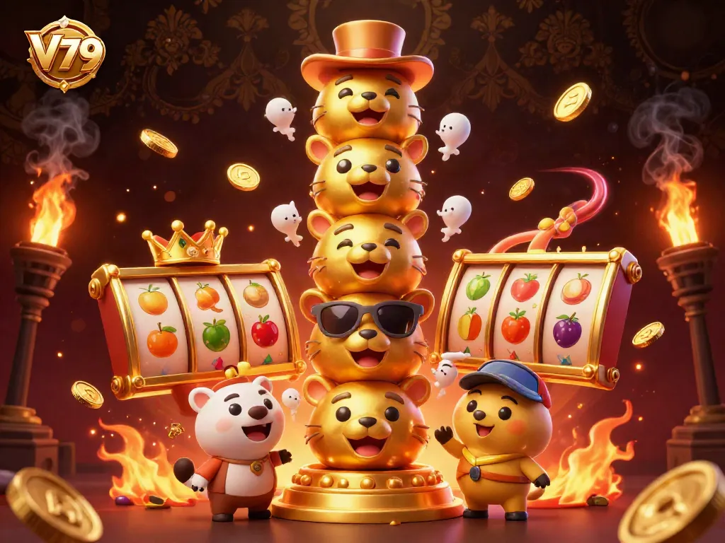 Experience the vibrant slots and games at V79 with dynamic visuals and engaging casino elements.