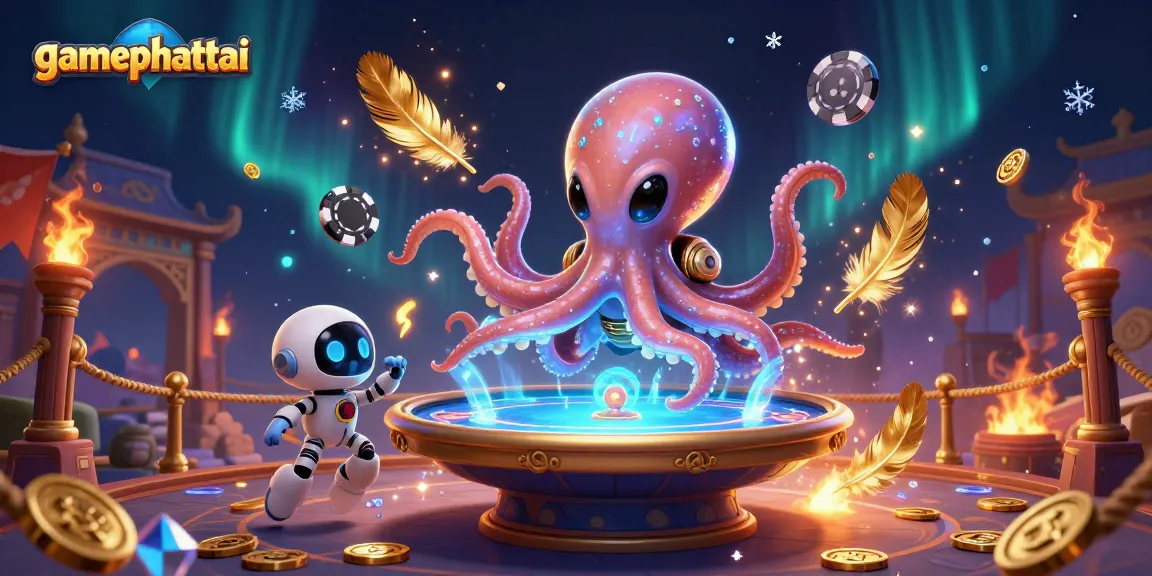 Win big at gamephattai with the thrilling holographic poker table in an alien casino setting.