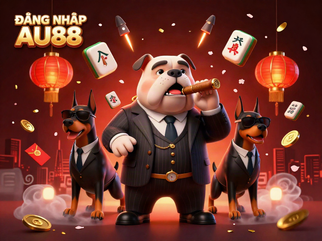 Engage in ĐĂNG NHẬP AU88 with vibrant mafia-themed casino art showcasing dynamic betting action.