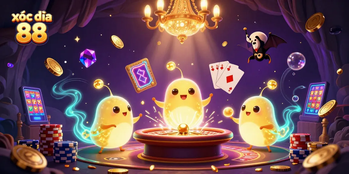 Enter the thrilling world of xóc đĩa 88 with lively glowworms illuminating the game casino.