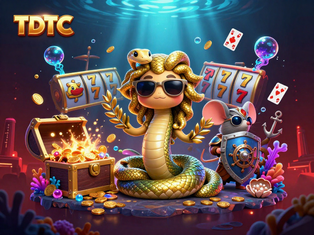 Experience the excitement of TDTC slots with Medusa, a warrior mouse, and treasures!