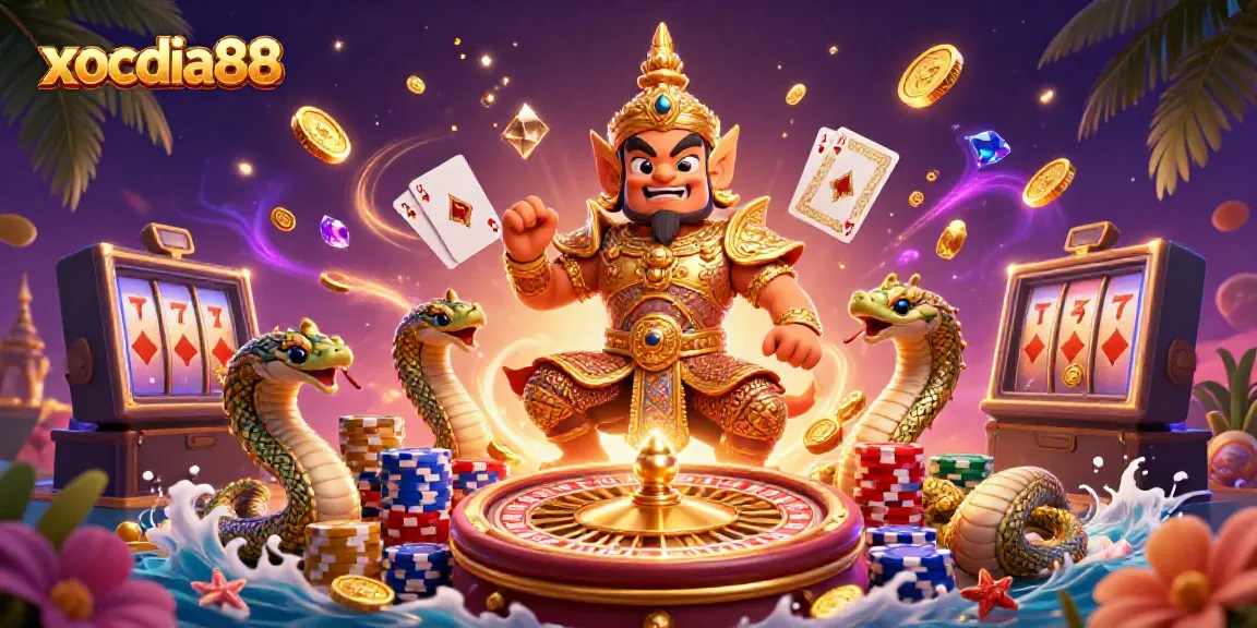 Engage with xocdia88 through vibrant casino illustrations showcasing thrilling gameplay.