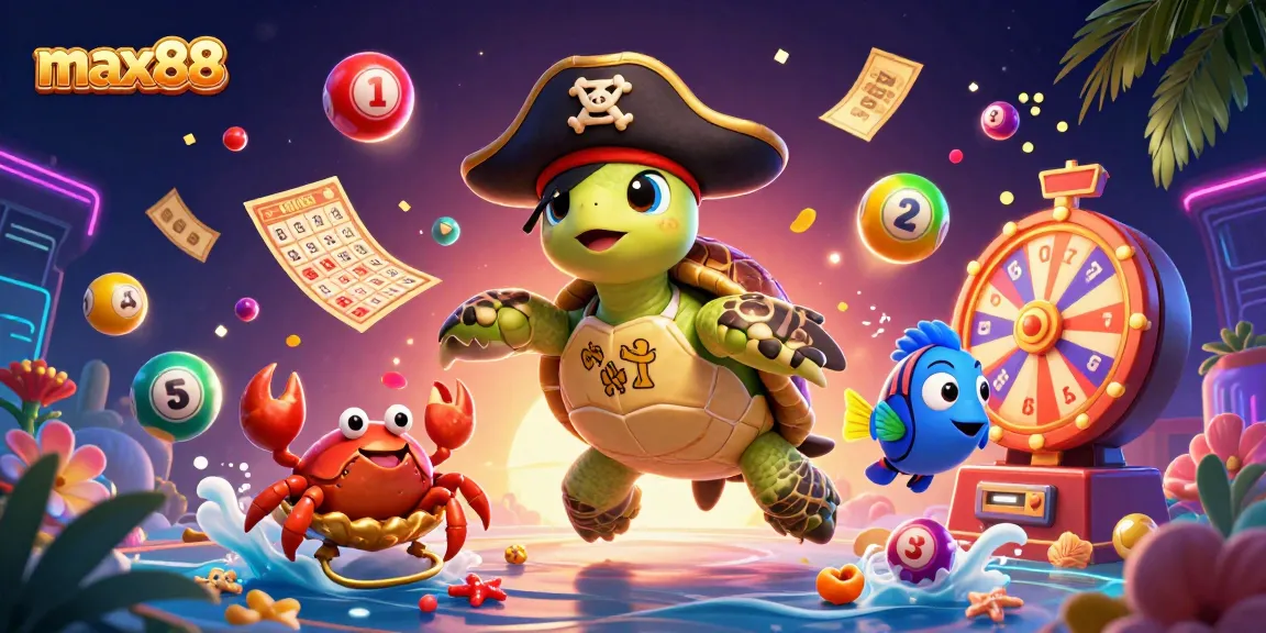 Engage with max88's vibrant gaming world through thrilling 3D lottery and casino illustrations.