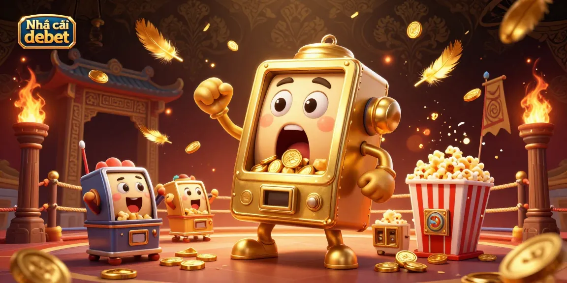 Celebrate gaming wins with Nhà cái debet in a lively 3D casino scene full of excitement!