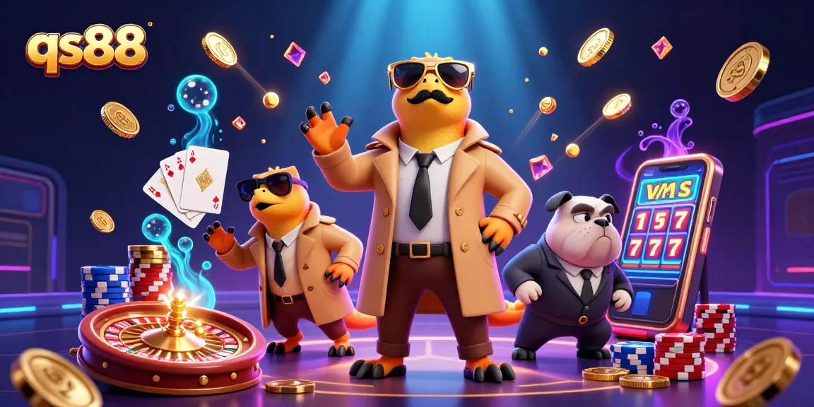 Experience vibrant gameplay at qs88 while raptors sneak into a VIP casino lounge.