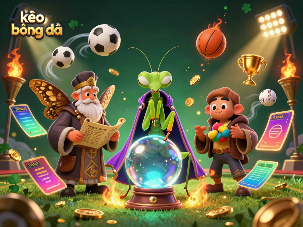 Engage with kèo bóng đá as a dynamic sports betting illustration featuring vibrant characters and elements.