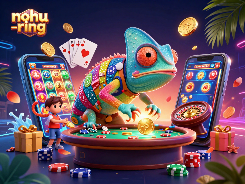 Nohurring shows a colorful casino scene full of jackpot excitement with animations and game elements.