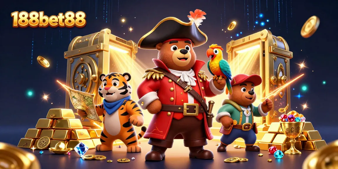 Experience thrilling gameplay with 188bet88 in this vivid casino adventure illustration.