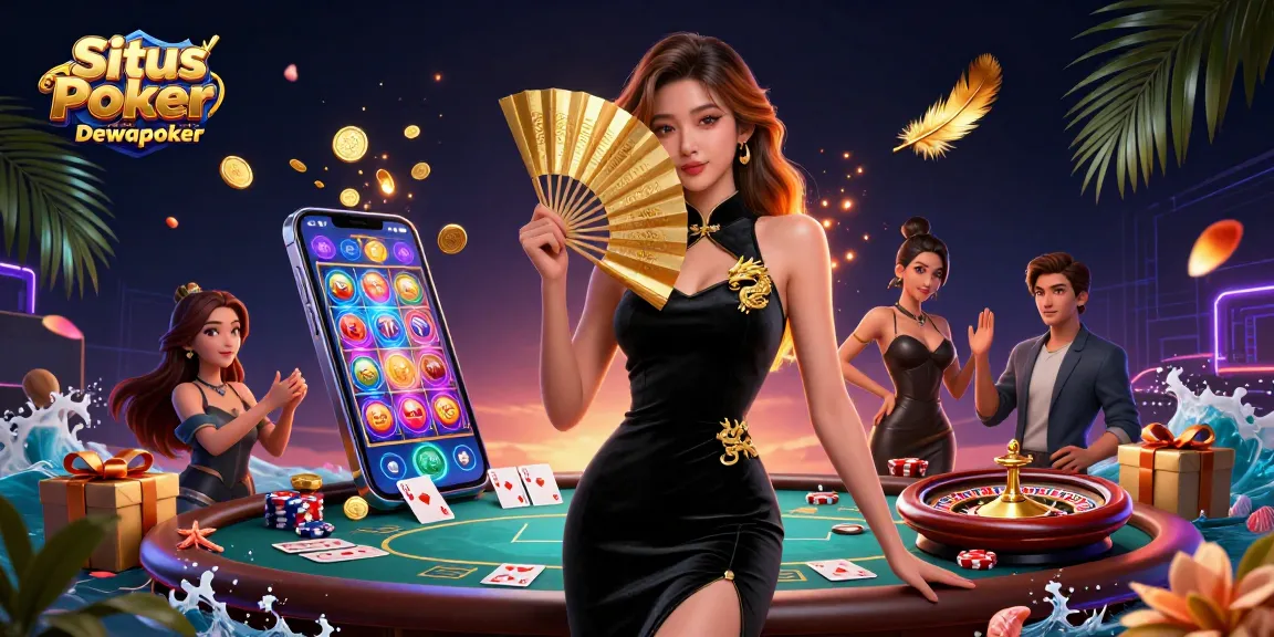 Situs Poker Uang Asli Dewapoker showcases captivating poker action with elegant elements and rich details in 3D