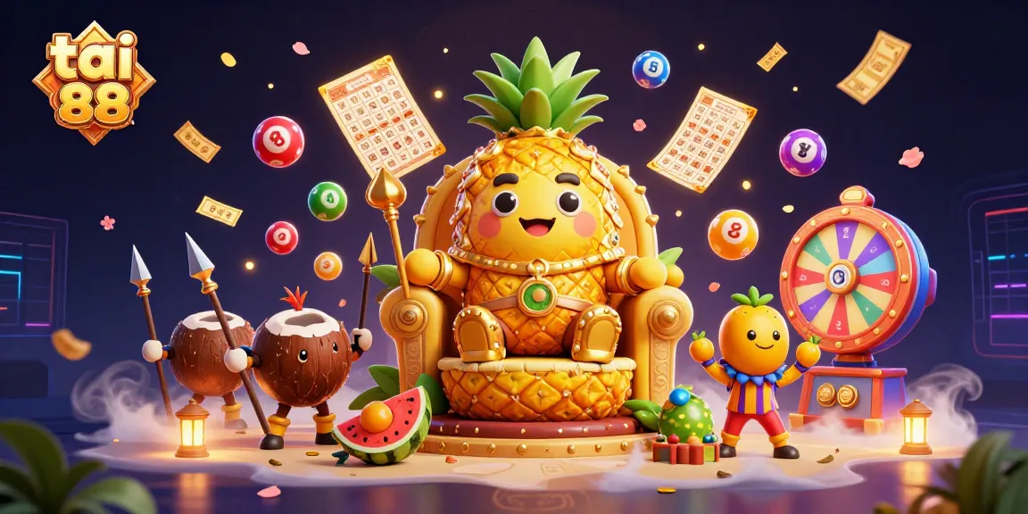 Experience the excitement of tai go 88 with vibrant lottery balls, golden prizes, and immersive casino elements.