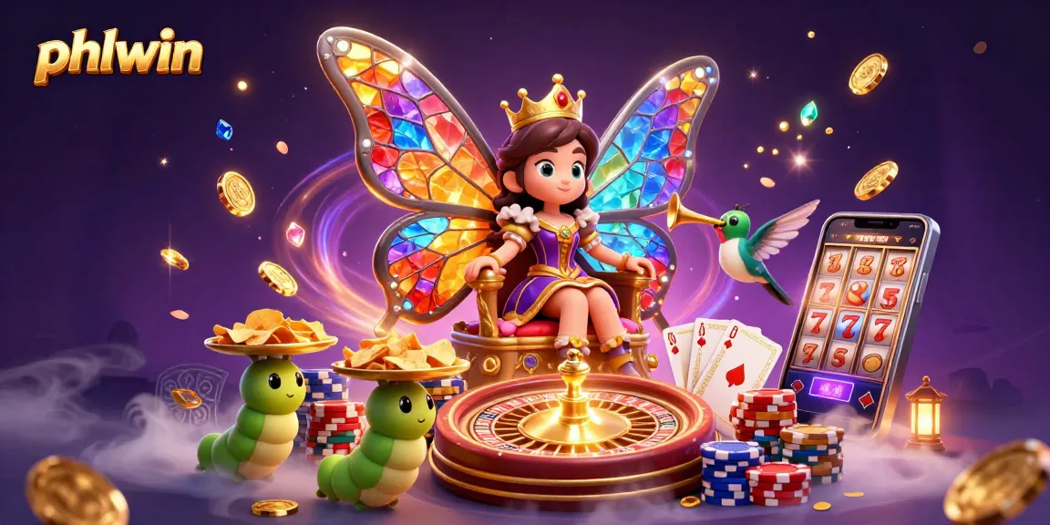Engage with the colorful world of phlwin, featuring vibrant characters and casino elements amidst a dazzling scene.