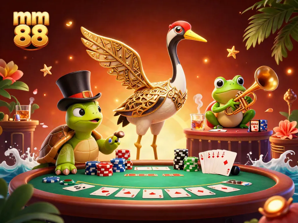 Experience the excitement of mm 88 with vibrant casino characters and dynamic gaming elements.
