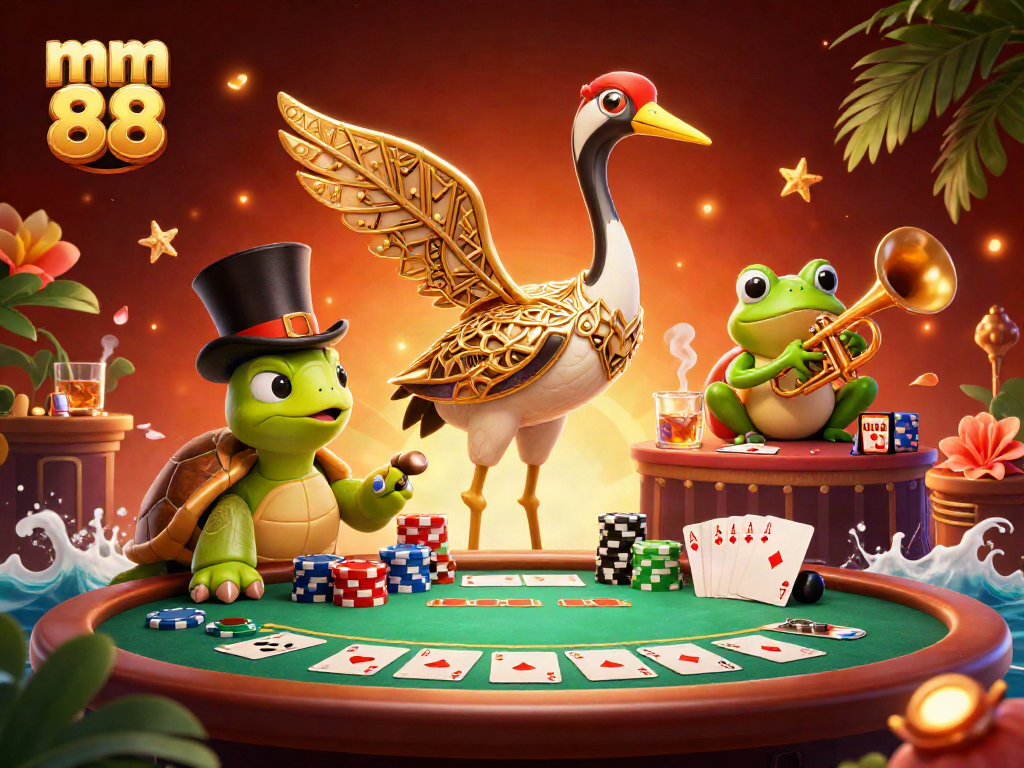 Experience the excitement of mm 88 with vibrant casino characters and dynamic gaming elements.