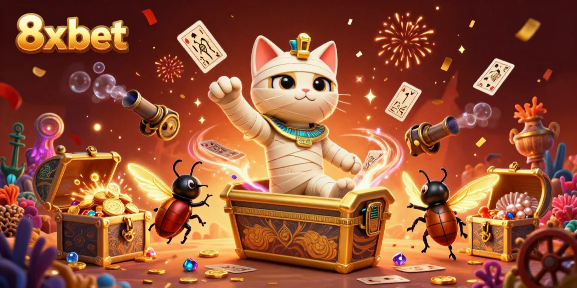Experience thrilling gameplay at 8x bet with a vibrant casino adventure featuring Egyptian motifs and treasures.