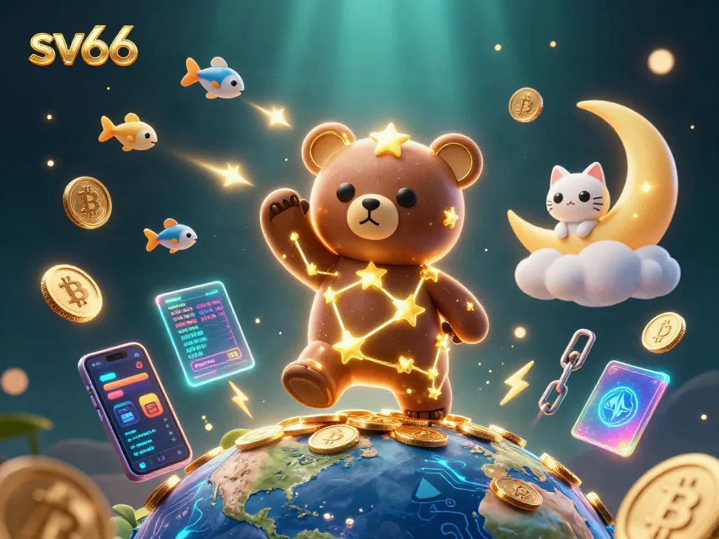 Engage with sv66 in gaming, scoop up coins amidst colorful cyber elements and casino features.