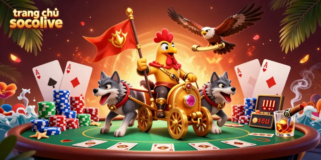 Enhance your play on trang chủ socolive with this detailed 3D casino illustration.