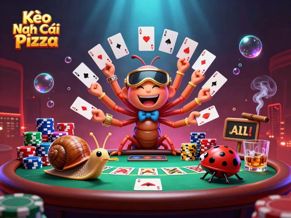 Experience exciting gameplay with Kèo Nhà Cái Pizza featuring a vibrant casino scene.
