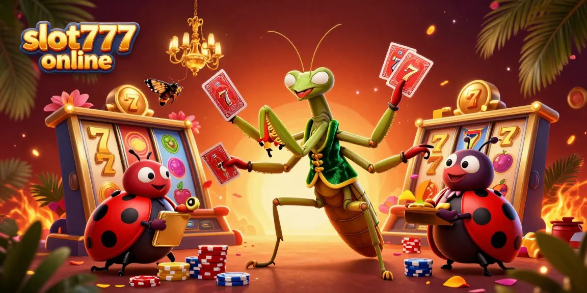 Experience excitement at slot777 online with a giant praying mantis card sharp and thrilling casino games.