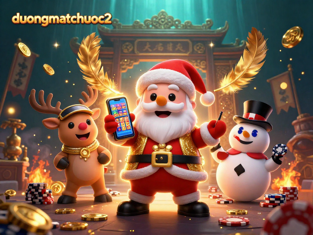 Engage with thrilling gameplay in duongmatchuoc2 featuring carnival-themed characters in a vibrant casino scene.